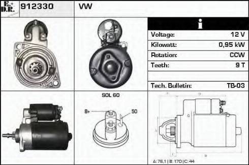 EDR 912330 - Starter car-mod.net