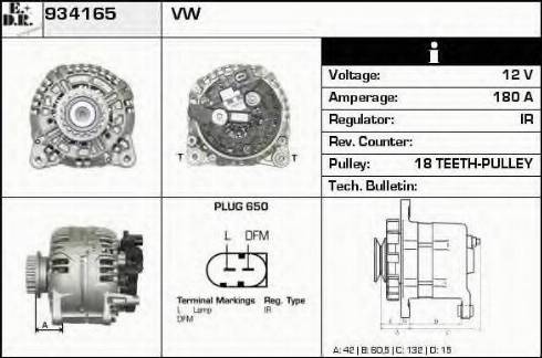 EDR 934165 - Alternator car-mod.net