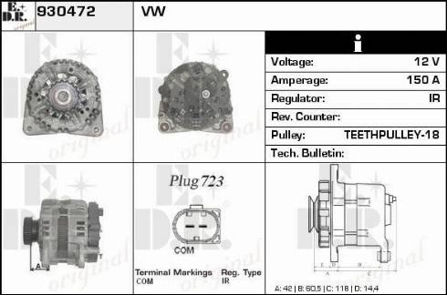 EDR 930472 - Alternator car-mod.net