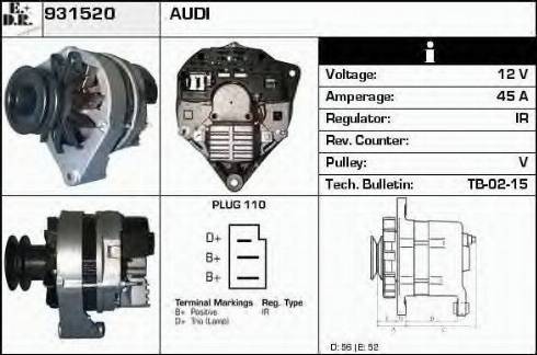 EDR 931520 - Alternator car-mod.net