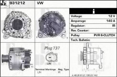 EDR 931212 - Alternator car-mod.net