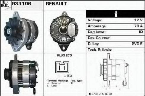 EDR 933106 - Alternator car-mod.net