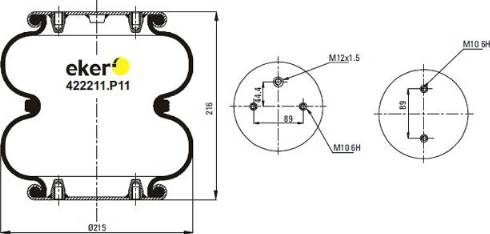 Eker 422211P11 - Bellow, air suspension car-mod.net