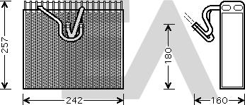 EACLIMA 43B54008 - Evaporator, air conditioning car-mod.net
