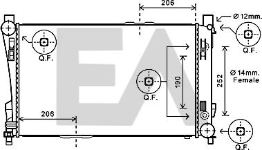 EACLIMA 31R50097 - Radiator, engine cooling car-mod.net
