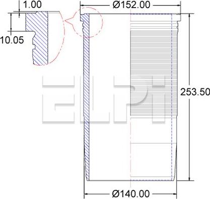 ELPI LP180 3025 - Cylinder Sleeve car-mod.net