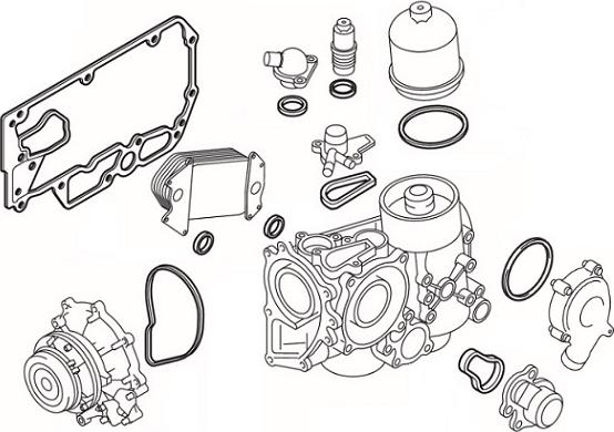 Elring 840.740 - Gasket Set, oil cooler car-mod.net