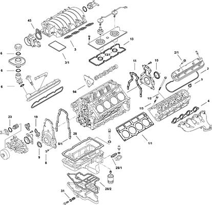 Elring LS Gen III LS1 - Full Gasket Set, engine car-mod.net