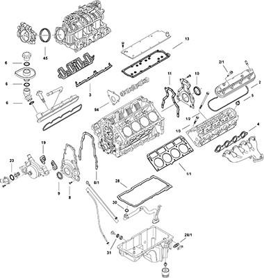 Elring LS Gen III LY2 - Full Gasket Set, engine car-mod.net