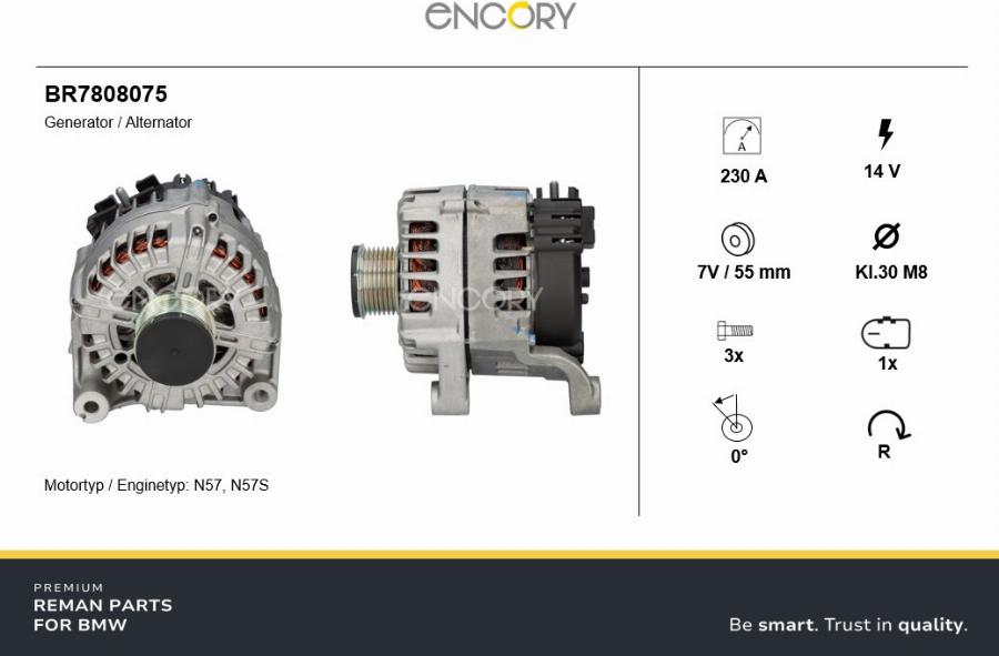 ENCORY BR7808075 - Alternator car-mod.net