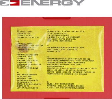ENERGY NE00075 - Retaining Tool Set, camshaft car-mod.net