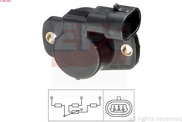 EPS 1.995.083 - Throttle position sensor car-mod.net