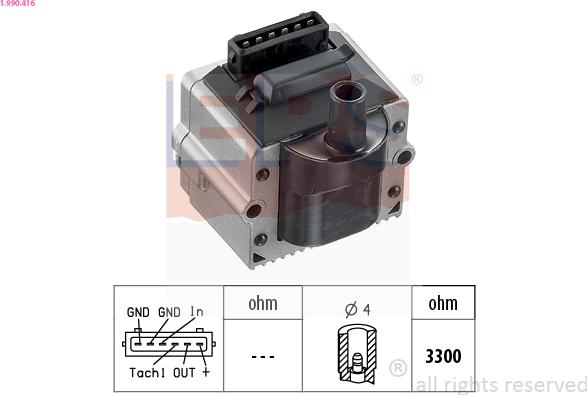 EPS 1.990.416 - Ignition Coil car-mod.net