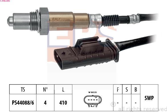 EPS 1.998.495 - Oxygen, Lambda Sensor car-mod.net
