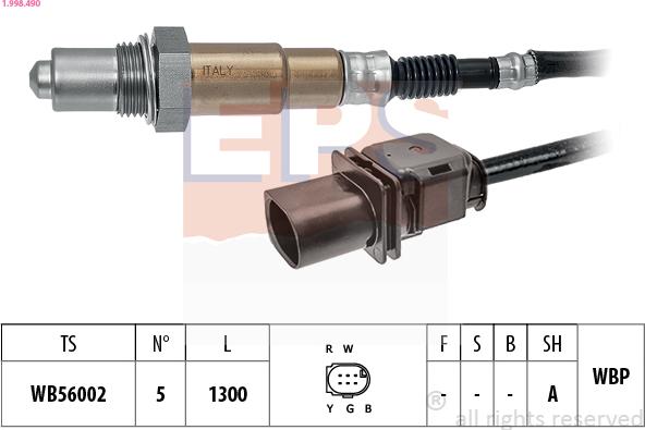 EPS 1.998.490 - Oxygen, Lambda Sensor car-mod.net
