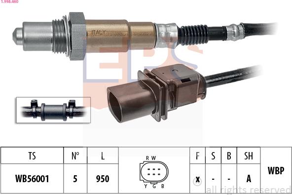 EPS 1.998.460 - Oxygen, Lambda Sensor car-mod.net