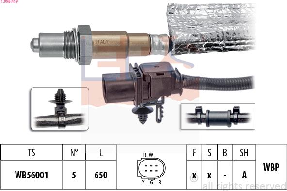 EPS 1.998.419 - Oxygen, Lambda Sensor car-mod.net