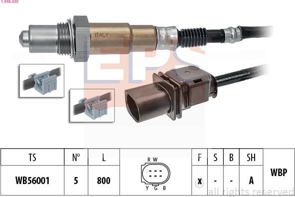 EPS 1.998.430 - Oxygen, Lambda Sensor car-mod.net