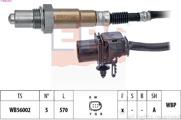 EPS 1.998.474 - Oxygen, Lambda Sensor car-mod.net