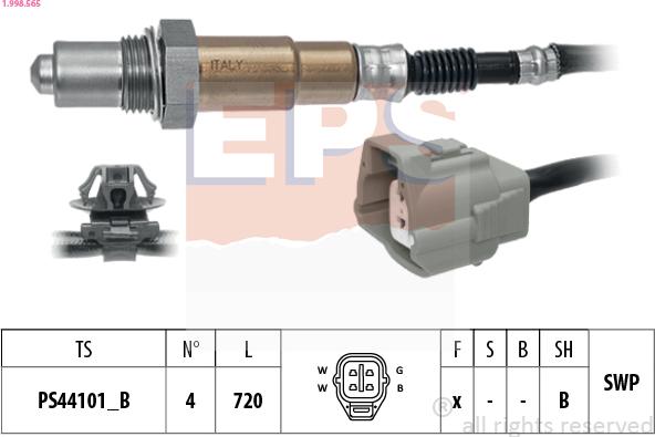 EPS 1.998.565 - Oxygen, Lambda Sensor car-mod.net