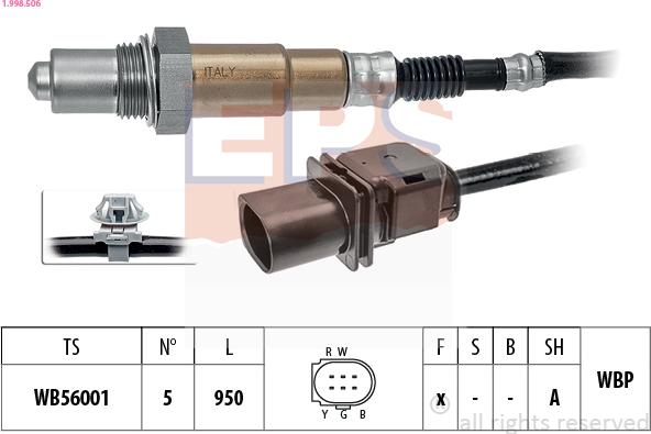 EPS 1.998.506 - Oxygen, Lambda Sensor car-mod.net