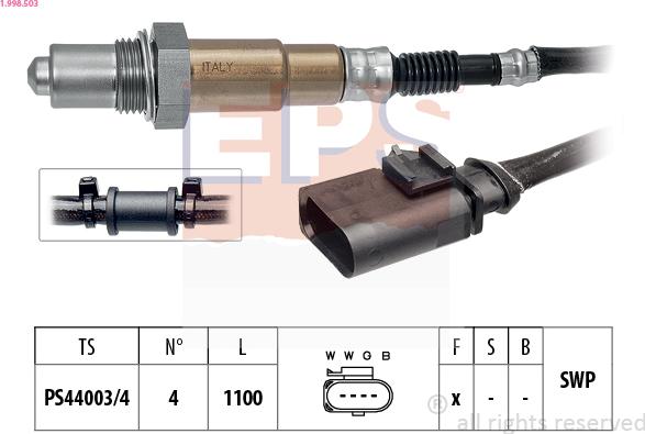 EPS 1.998.503 - Oxygen, Lambda Sensor car-mod.net