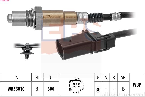 EPS 1.998.586 - Oxygen, Lambda Sensor car-mod.net