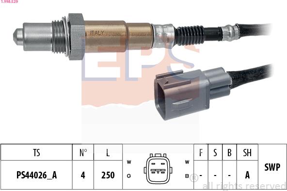 EPS 1.998.529 - Oxygen, Lambda Sensor car-mod.net