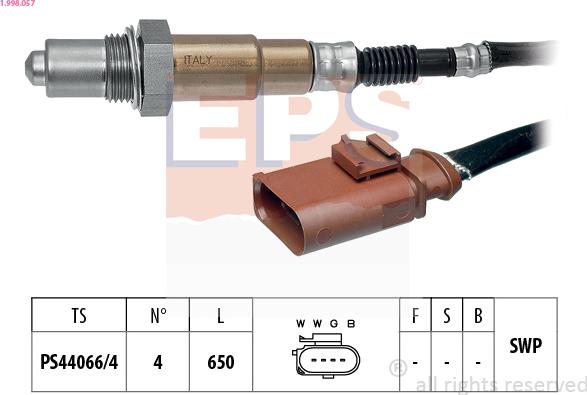 EPS 1.998.057 - Oxygen, Lambda Sensor car-mod.net