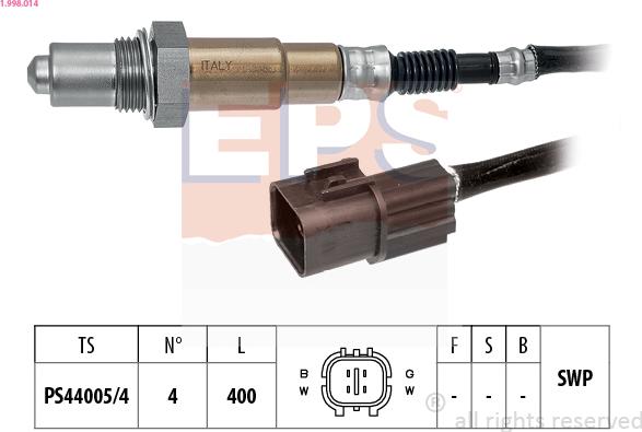 EPS 1.998.014 - Oxygen, Lambda Sensor car-mod.net