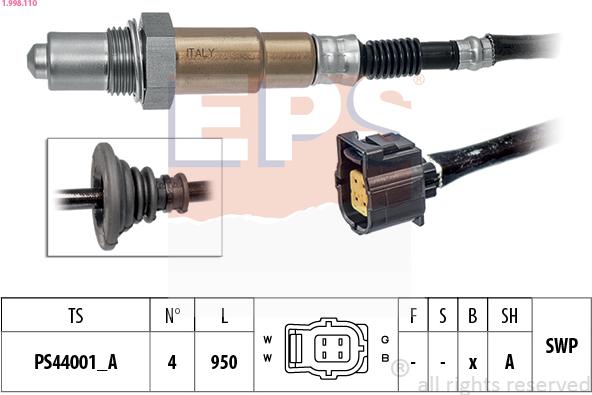EPS 1.998.110 - Oxygen, Lambda Sensor car-mod.net