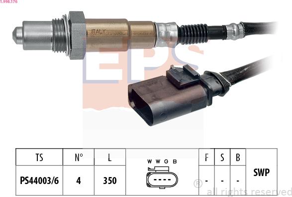 EPS 1.998.176 - Oxygen, Lambda Sensor car-mod.net