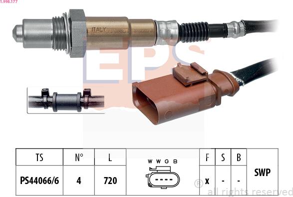 EPS 1.998.177 - Oxygen, Lambda Sensor car-mod.net