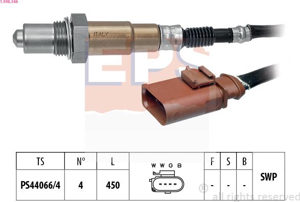 EPS 1.998.348 - Oxygen, Lambda Sensor car-mod.net