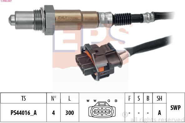 EPS 1.998.267 - Oxygen, Lambda Sensor car-mod.net