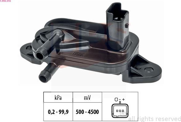 EPS 1.993.316 - Exhaust pressure Sensor car-mod.net