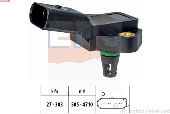 EPS 1.993.228 - Sensor, boost pressure car-mod.net