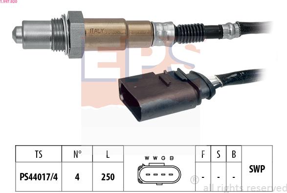 EPS 1.997.920 - Oxygen, Lambda Sensor car-mod.net