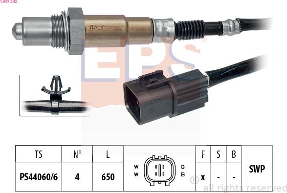 EPS 1.997.542 - Oxygen, Lambda Sensor car-mod.net
