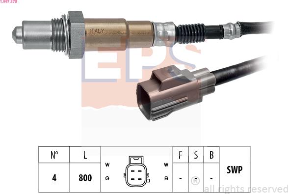 EPS 1.997.578 - Oxygen, Lambda Sensor car-mod.net