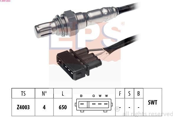 EPS 1.997.033 - Oxygen, Lambda Sensor car-mod.net