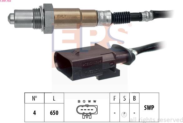 EPS 1.997.750 - Oxygen, Lambda Sensor car-mod.net