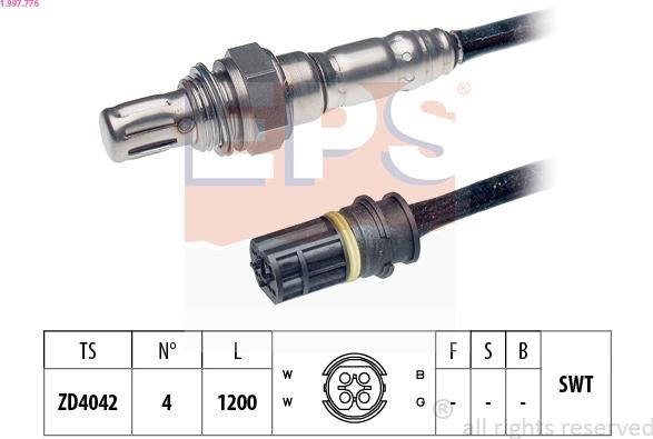 EPS 1.997.776 - Oxygen, Lambda Sensor car-mod.net