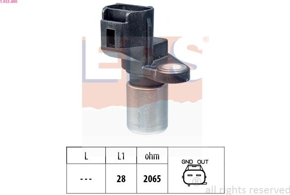 EPS 1.953.490 - Crankshaft position sensor, RPM car-mod.net