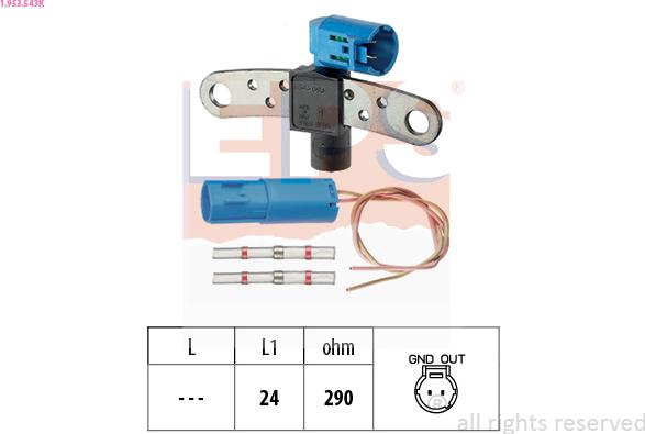 EPS 1.953.543K - Crankshaft position sensor, RPM car-mod.net