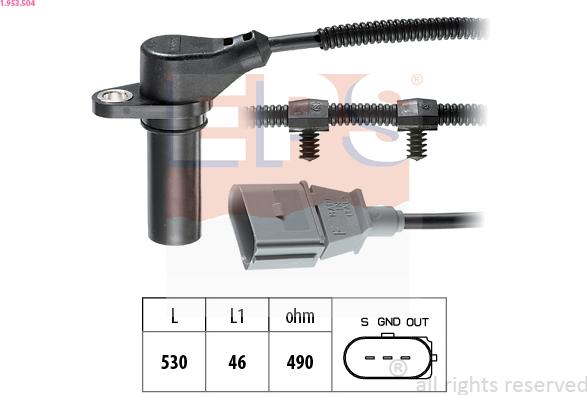 EPS 1.953.504 - Crankshaft position sensor, RPM car-mod.net
