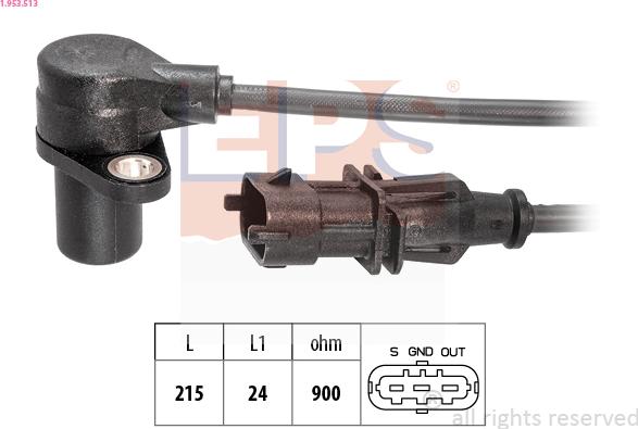 EPS 1.953.513 - Crankshaft position sensor, RPM car-mod.net