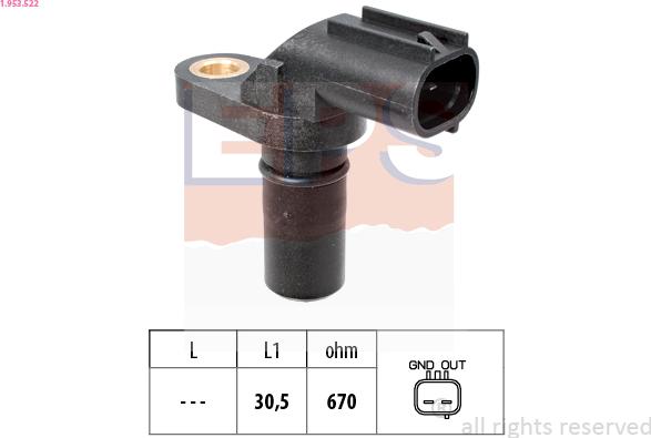 EPS 1.953.522 - Crankshaft position sensor, RPM car-mod.net