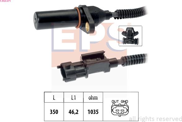 EPS 1.953.571 - Crankshaft position sensor, RPM car-mod.net
