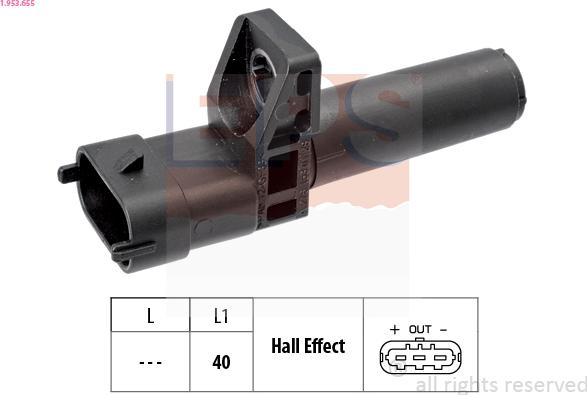 EPS 1.953.655 - Crankshaft position sensor, RPM car-mod.net